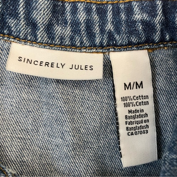 SINCERELY JULES Denim Button-Up Mini Dress - Picture 6 of 9